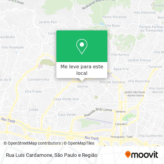 Rua Luís Cardamone mapa