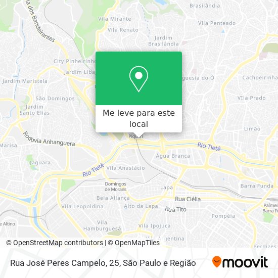 Rua José Peres Campelo, 25 mapa