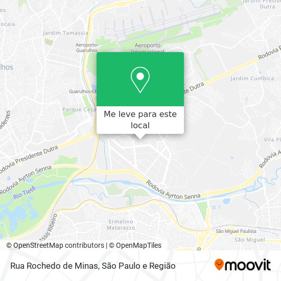 Rua Rochedo de Minas mapa