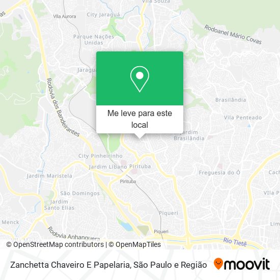 Zanchetta Chaveiro E Papelaria mapa