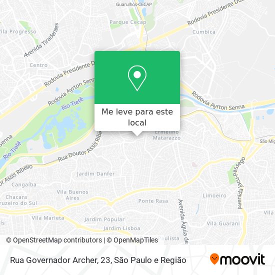 Rua Governador Archer, 23 mapa