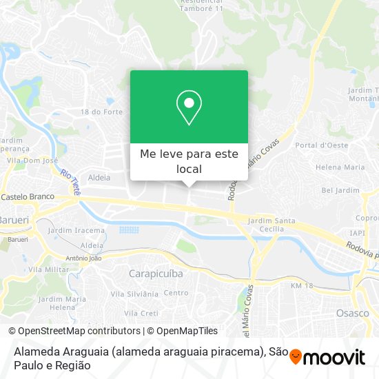 Alameda Araguaia (alameda araguaia piracema) mapa