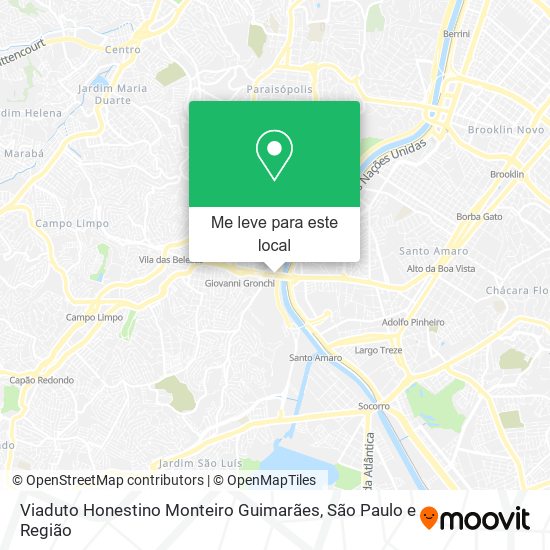 Viaduto Honestino Monteiro Guimarães mapa