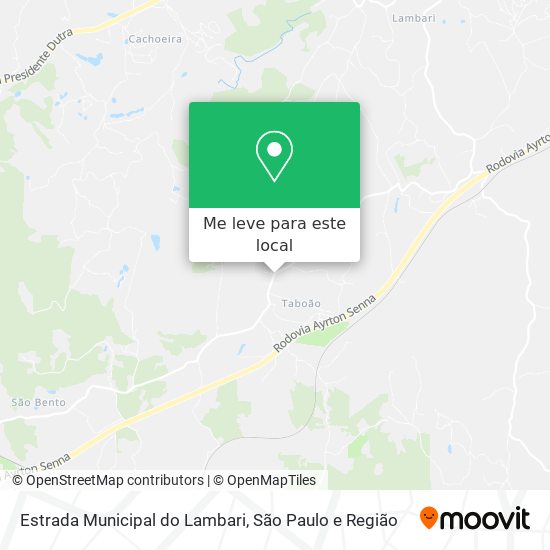 Estrada Municipal do Lambari mapa