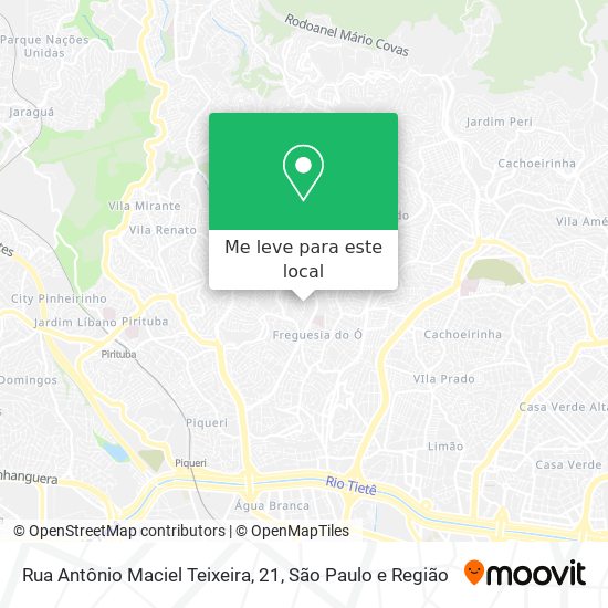 Rua Antônio Maciel Teixeira, 21 mapa