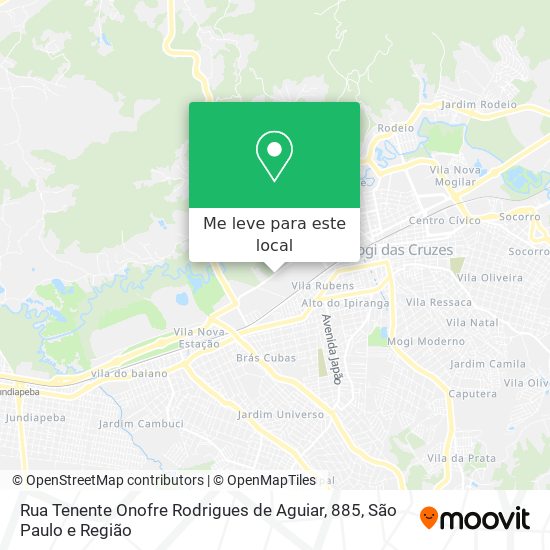 Rua Tenente Onofre Rodrigues de Aguiar, 885 mapa