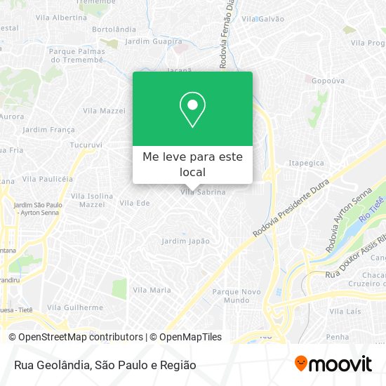 Rua Geolândia mapa