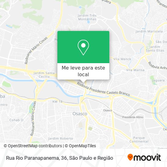 Rua Rio Paranapanema, 36 mapa