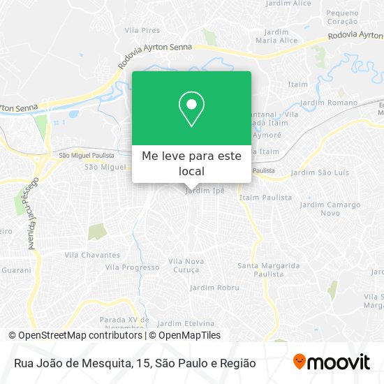 Rua João de Mesquita, 15 mapa