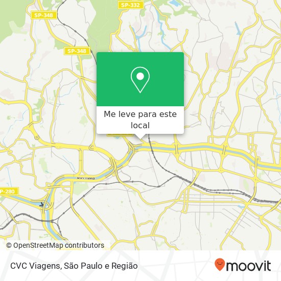 CVC Viagens, Pirituba São Paulo-SP mapa