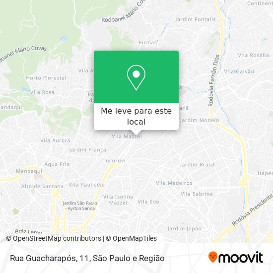 Rua Guacharapós, 11 mapa