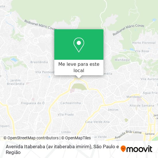 Avenida Itaberaba (av itaberaba imirim) mapa
