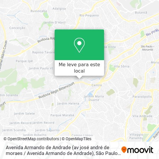 Avenida Armando de Andrade (av josé andré de moraes / Avenida Armando de Andrade) mapa