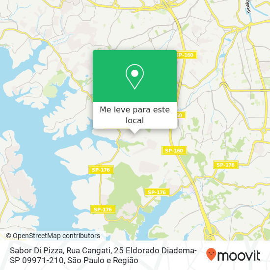 Sabor Di Pizza, Rua Cangati, 25 Eldorado Diadema-SP 09971-210 mapa