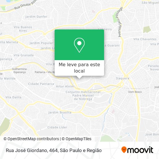 Rua José Giordano, 464 mapa