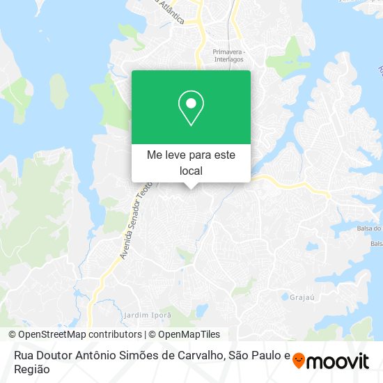 Rua Doutor Antônio Simões de Carvalho mapa