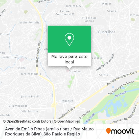 Avenida Emílio Ribas (emílio ribas / Rua Mauro Rodrigues da Silva) mapa