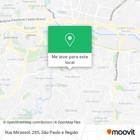 Rua Mirassol, 285 mapa