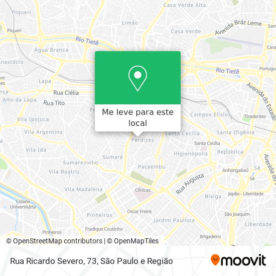 Rua Ricardo Severo, 73 mapa