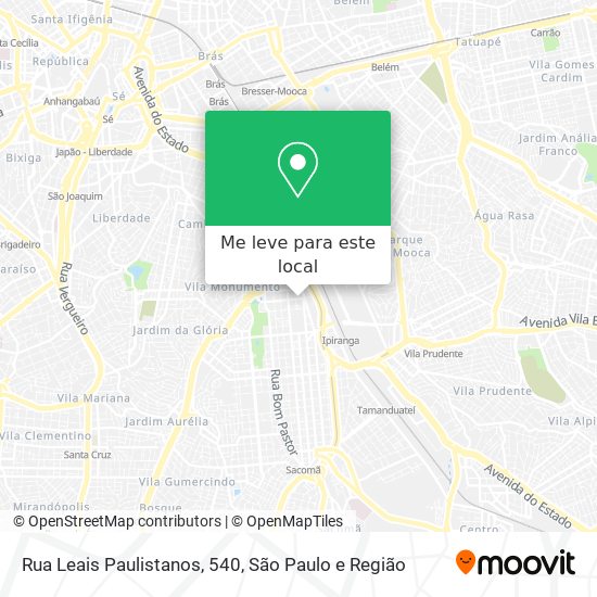 Rua Leais Paulistanos, 540 mapa