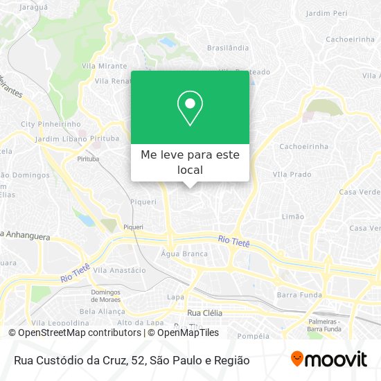 Rua Custódio da Cruz, 52 mapa