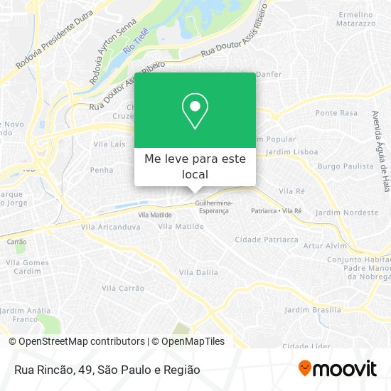 Rua Rincão, 49 mapa