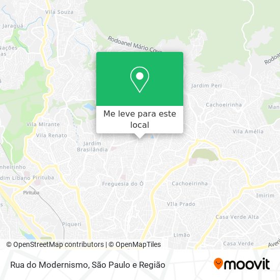 Rua do Modernismo mapa