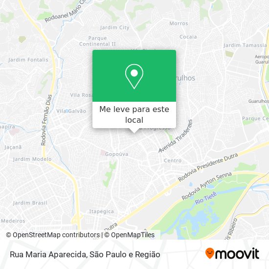 Rua Maria Aparecida mapa