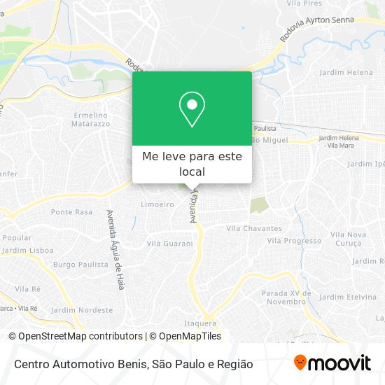 Centro Automotivo Benis mapa