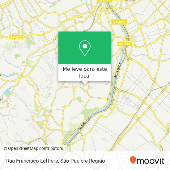 Rua Francisco Lettiere, Morumbi (Jardim Viana) São Paulo-SP mapa