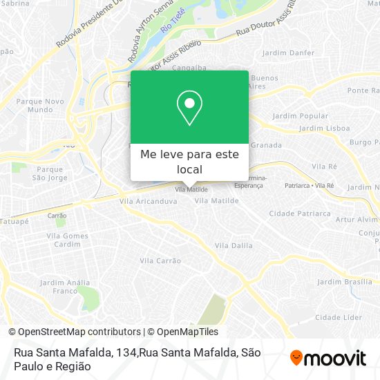 Rua Santa Mafalda, 134,Rua Santa Mafalda mapa