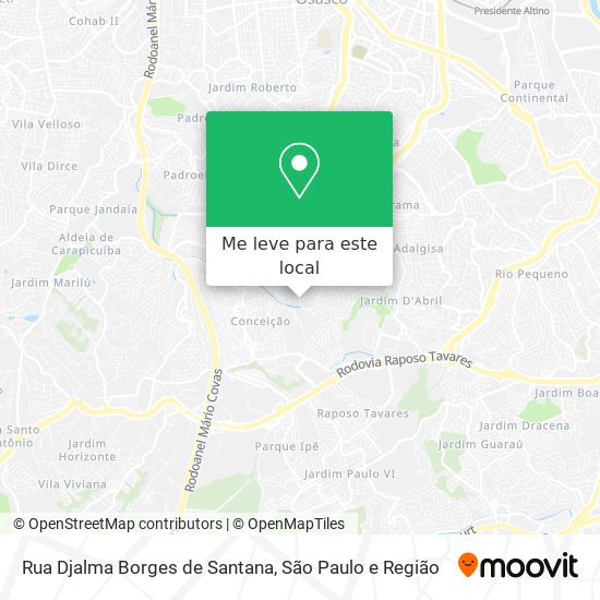 Rua Djalma Borges de Santana mapa