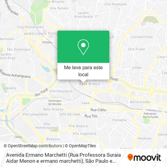 Avenida Ermano Marchetti (Rua Professora Suraia Aidar Menon e ermano marchetti) mapa