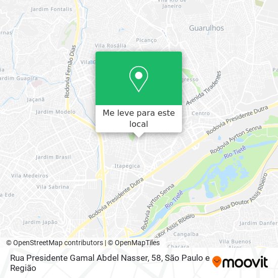 Rua Presidente Gamal Abdel Nasser, 58 mapa