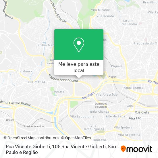 Rua Vicente Gioberti, 105,Rua Vicente Gioberti mapa