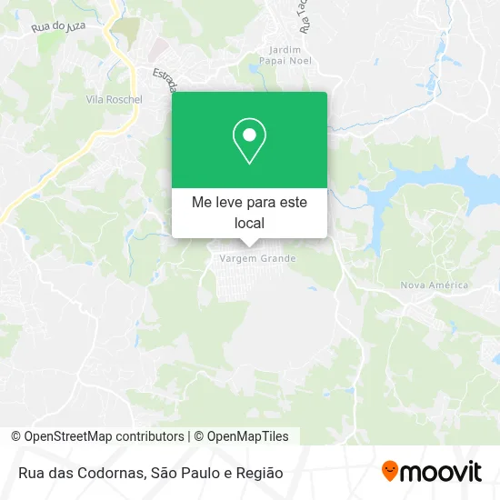 Rua das Codornas mapa
