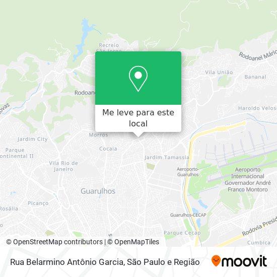 Rua Belarmino Antônio Garcia mapa