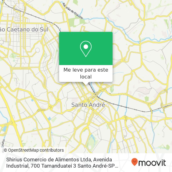 Shirius Comercio de Alimentos Ltda, Avenida Industrial, 700 Tamanduateí 3 Santo André-SP 09080-500 mapa