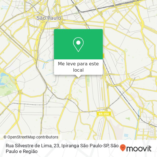 Rua Silvestre de Lima, 23, Ipiranga São Paulo-SP mapa