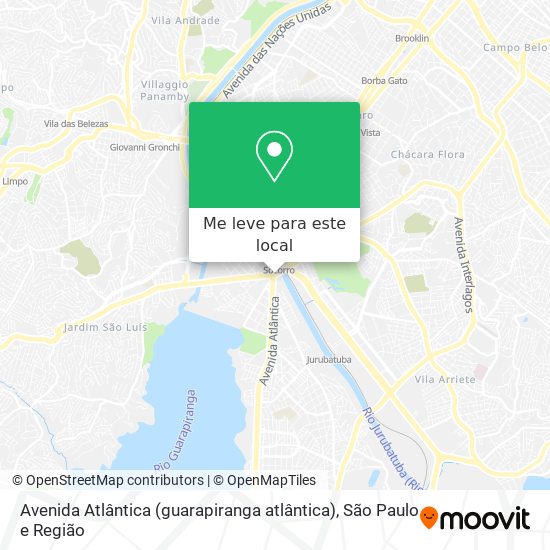 Avenida Atlântica (guarapiranga atlântica) mapa