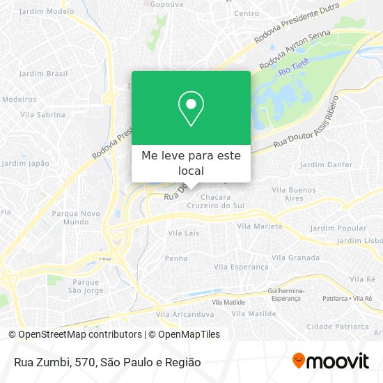 Rua Zumbi, 570 mapa