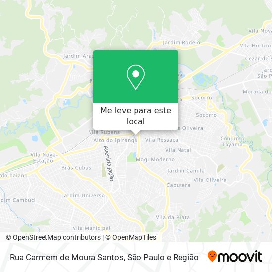 Rua Carmem de Moura Santos mapa