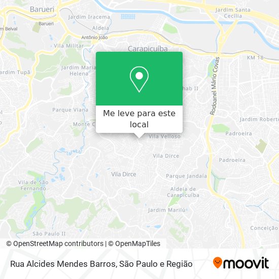 Rua Alcides Mendes Barros mapa