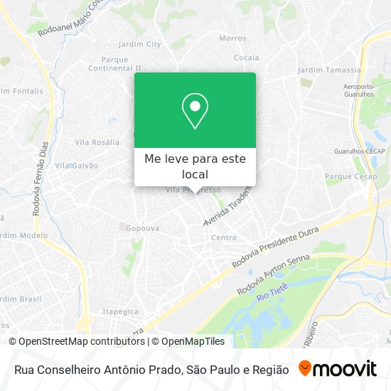 Rua Conselheiro Antônio Prado mapa