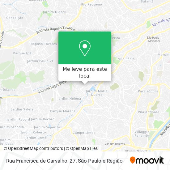 Rua Francisca de Carvalho, 27 mapa