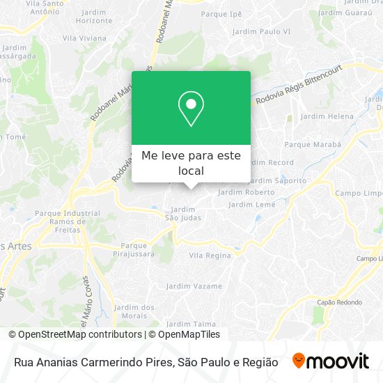 Rua Ananias Carmerindo Pires mapa