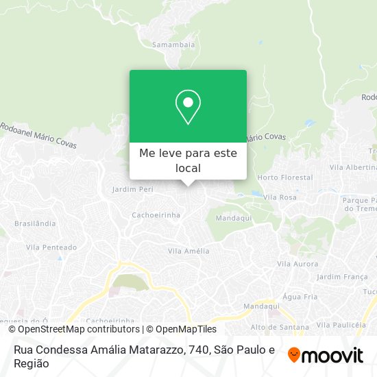 Rua Condessa Amália Matarazzo, 740 mapa