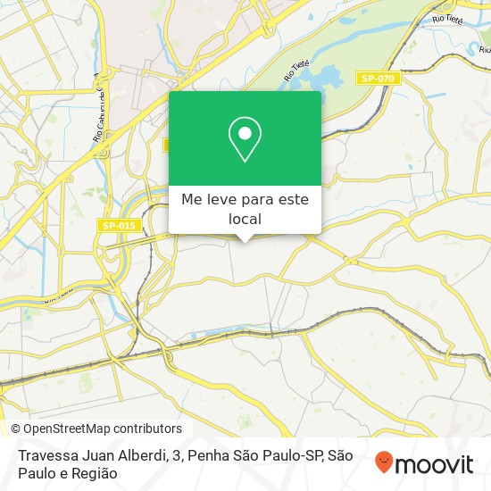 Travessa Juan Alberdi, 3, Penha São Paulo-SP mapa