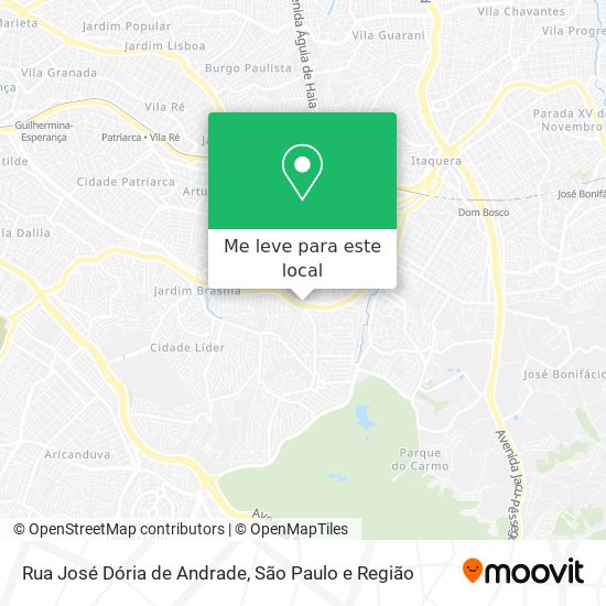 Rua José Dória de Andrade mapa