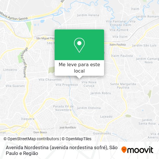 Avenida Nordestina (avenida nordestina sofré) mapa